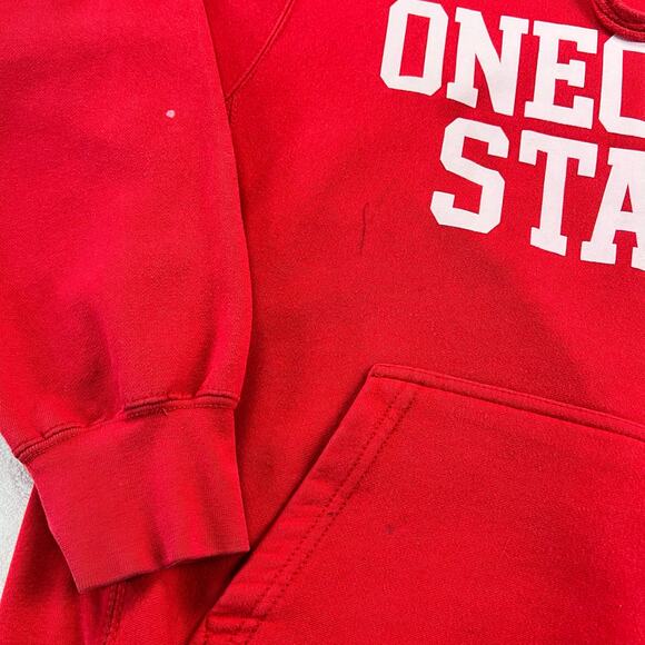 MV Sport Pro-Weave Oneonta State Vintage Hooded Sweatshirt SZ Small Red Dragons - Picture 7 of 7